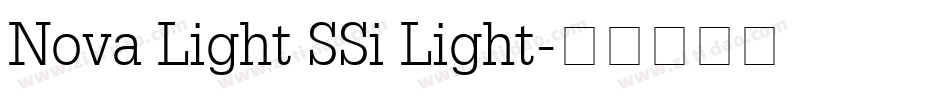 Nova Light SSi Light字体转换